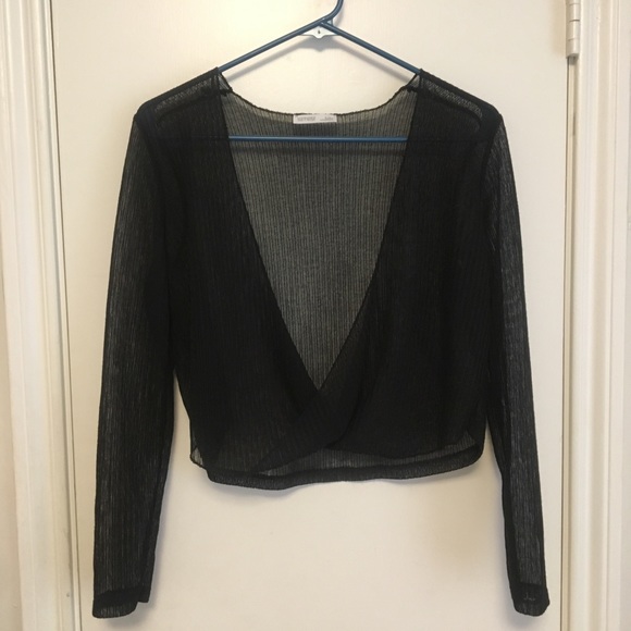 Zara black sheer blouse - Picture 5 of 6